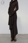 Marc le bihan long net eye skirt 2752 Terre